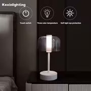 Modern Minimalist LED Table Lamp  Rechargeable | Touch Control | Warm Ambient Light