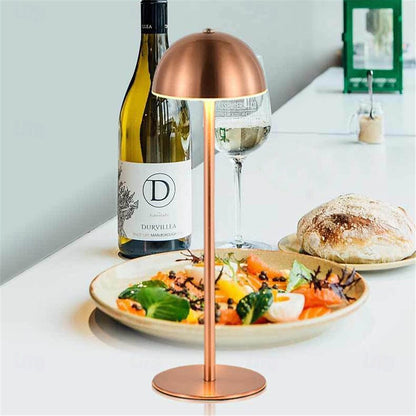Modern Minimalist Copper Finish LED Table Lamp - Sleek Design for Home & Office Décor