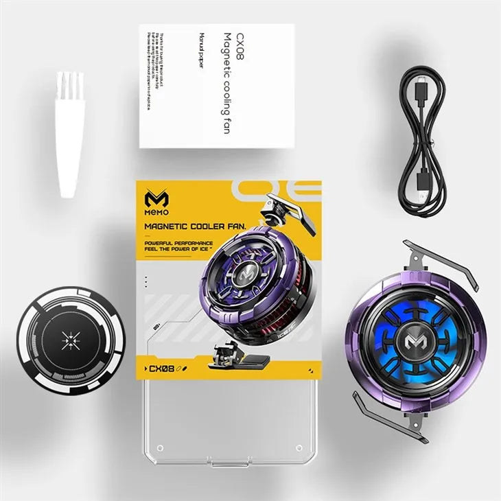 MEMO CX08 Magnetic Mobile Cooling Fan – Type-C Gaming Radiator