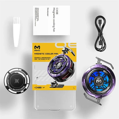 MEMO CX08 Magnetic Mobile Cooling Fan – Type-C Gaming Radiator