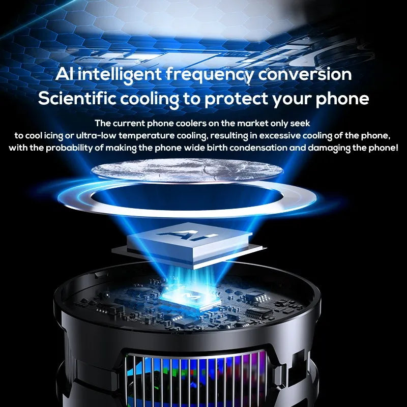 MEMO CX15-B RGB Mobile Cooling Fan – Type-C Gaming Radiator