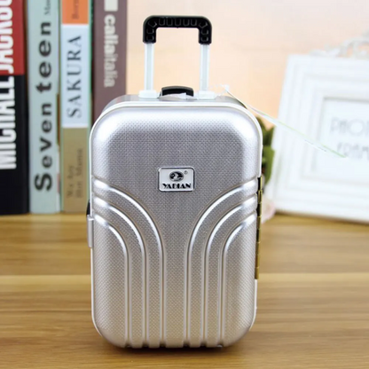 Mini Suitcase Jewelry Box with Mirror & Dancing Ballerina