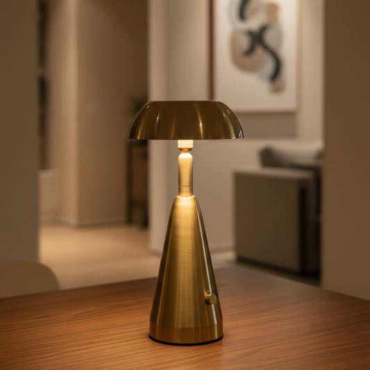 Luxury Metal Touch Table Lamp – Modern Rechargeable LED Desk Lamp