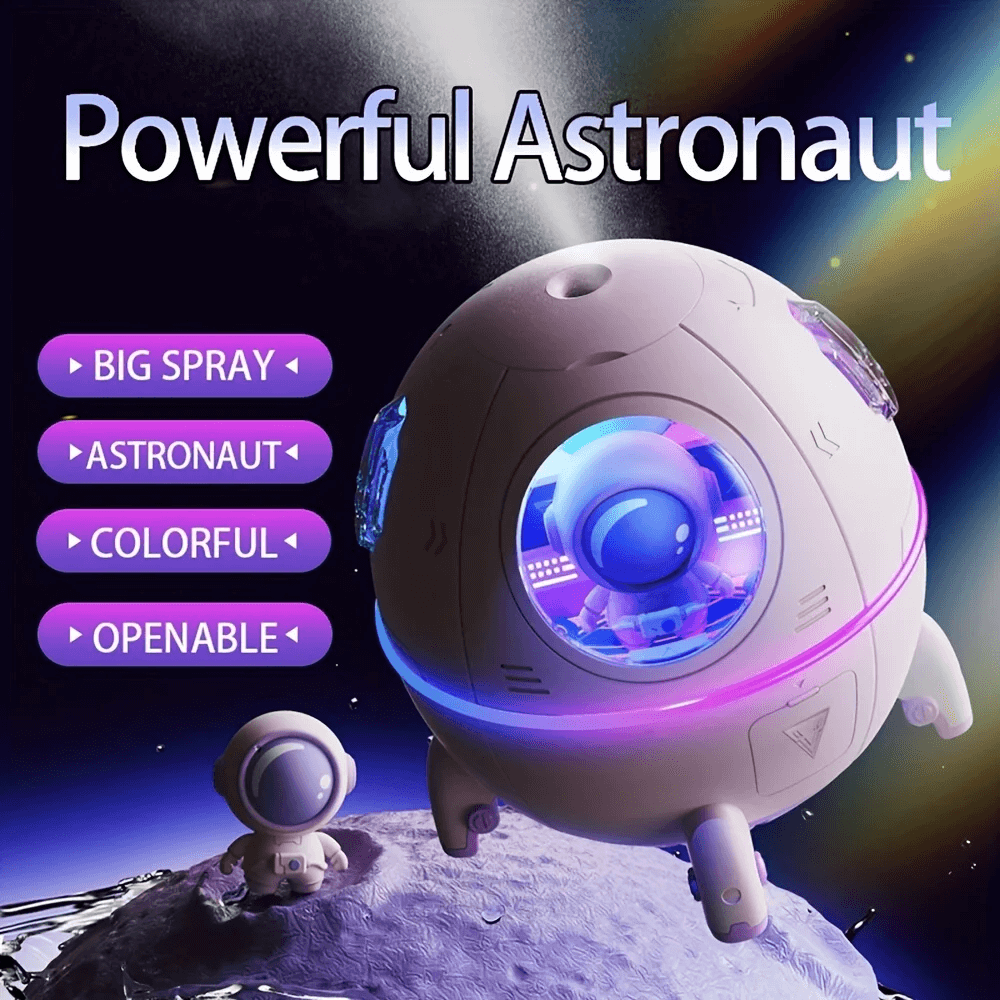 Astronaut Cool Mist Humidifier Big Spray Colorful Lights and Adorable Design