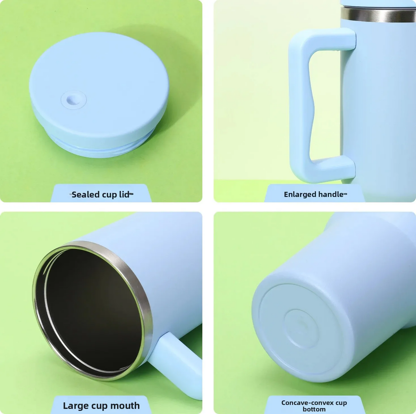 40oz Stainless Steel Tumbler with Straw & Cap