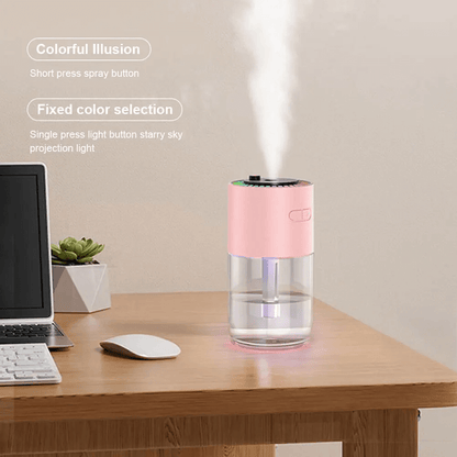 LED Galaxy Mist Humidifier – Ultrasonic Cool Mist with Starry Light Projection