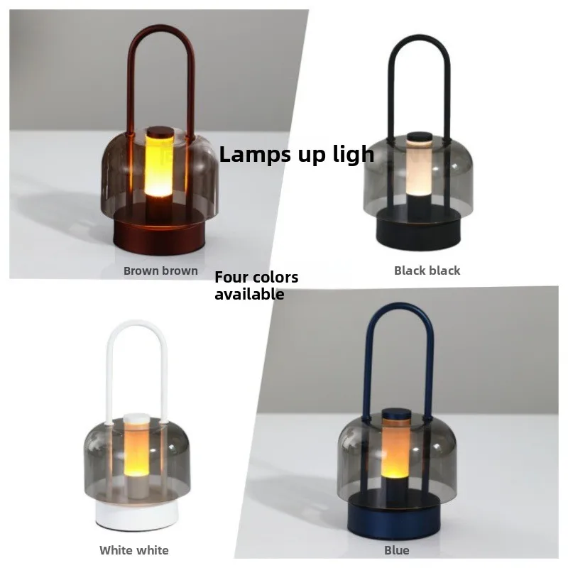 Modern Minimalist LED Table Lamp – Rechargeable Ambient Light