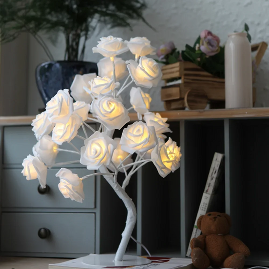 LED Rose Flower Table Lamp – Romantic Decorative Light for Home & Gifts