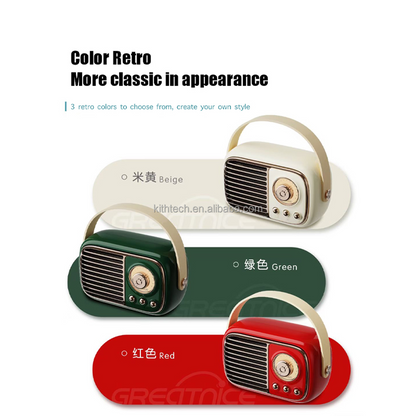 RETRO Bluetooth Speaker - Portable Wireless Speaker with Premium Sound