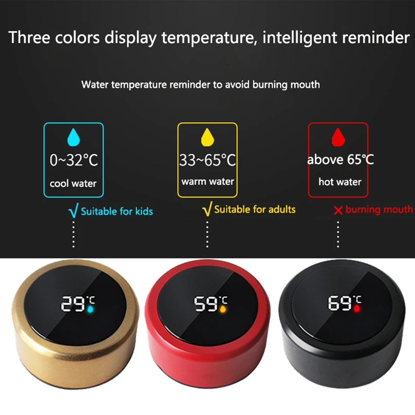 500ml Smart Temperature Display Stainless Steel Water Bottle