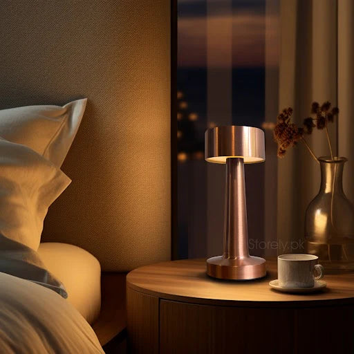 Retro Dumbbell Metal Touch Lamp | USB Rechargeable LED