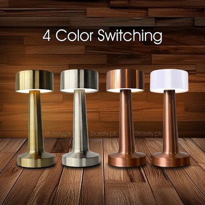 Retro Dumbbell Metal Touch Lamp | USB Rechargeable LED